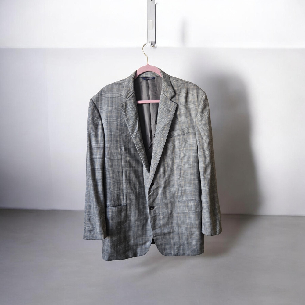 Brooks Brothers Jacket Mens 44L Wool Canvas  Thomas 1818 Madison Sport Coat#86